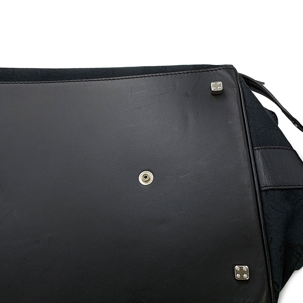 LOEWE Anagram Boston Black Canvas Leather