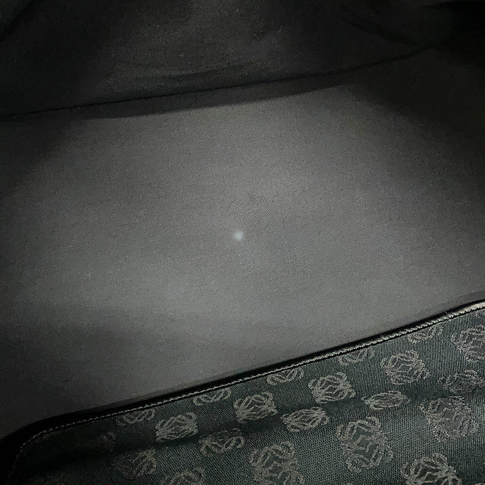 LOEWE Anagram Boston Black Canvas Leather