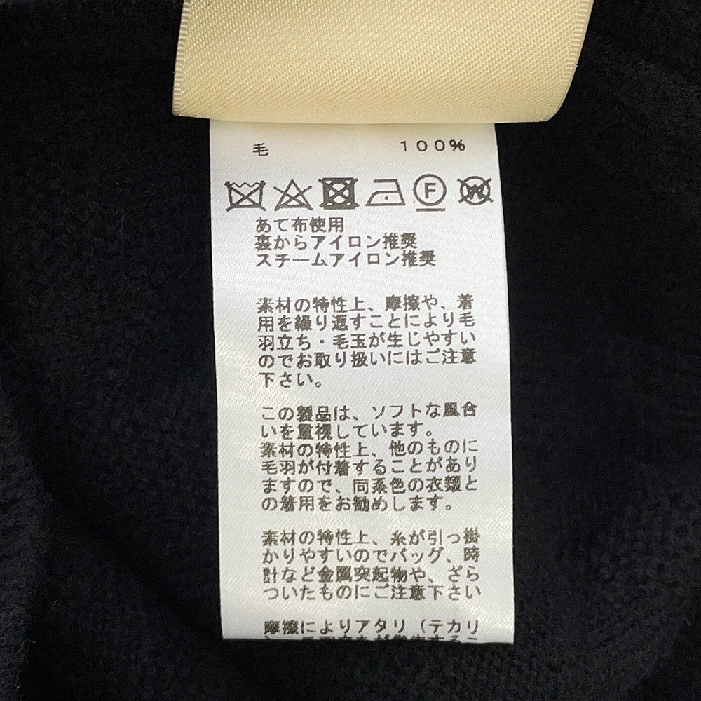 HERMES H motif knit Size 34 Black3H2617D4 Wool 100%