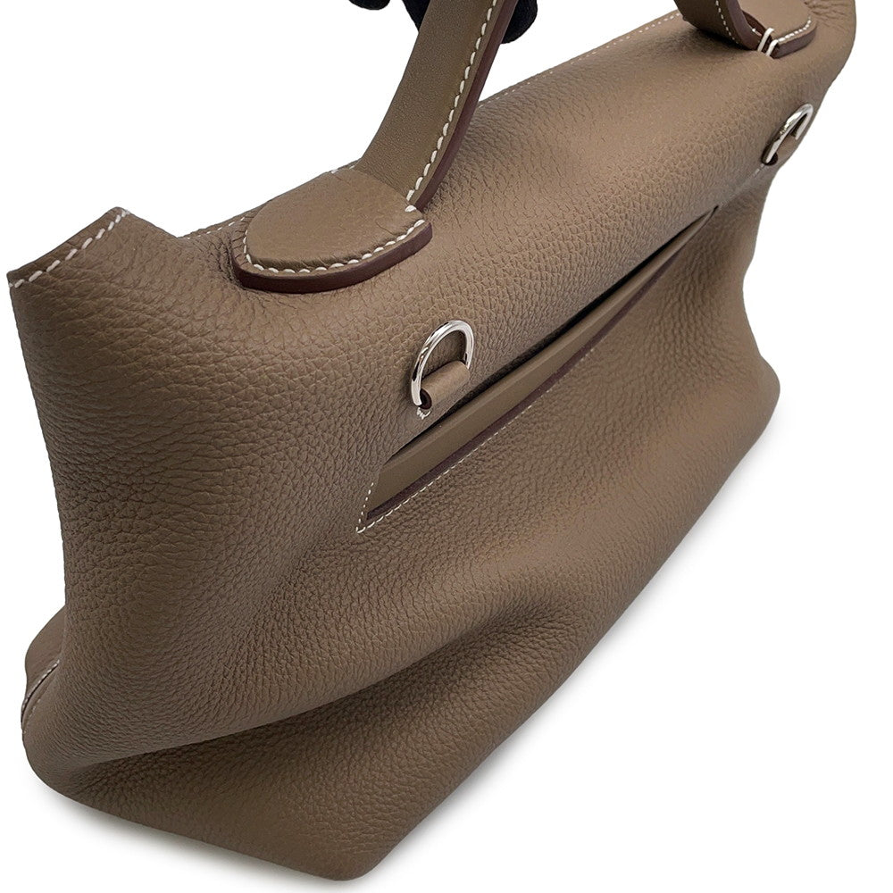 HERMES 24/24 Sac Van Quatre Etoupe Togo Leather Swift Leather Size 29