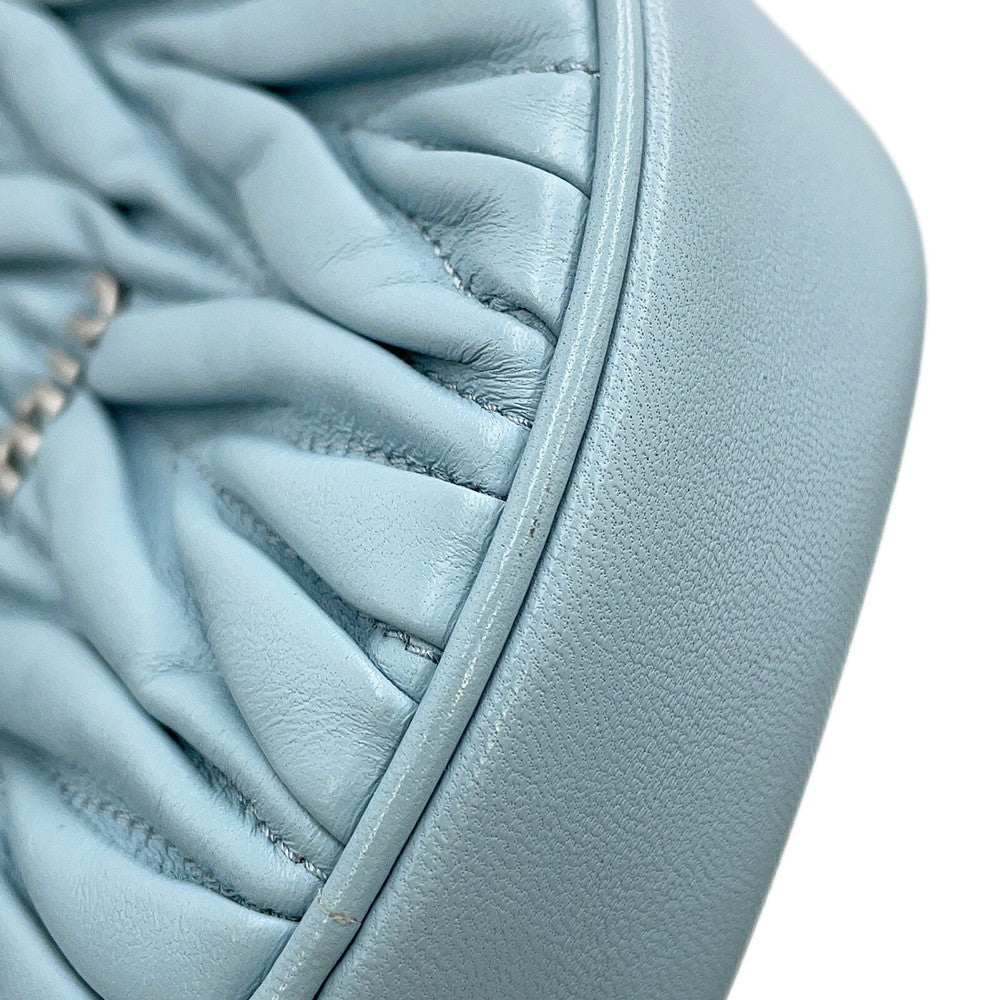 MIUMIU Materassee 2WAY Shoulder Bag Light Blue5BH191 Leather