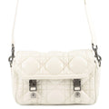 Dior Macrocannage Dior Camp Shoulder Bag WhiteM1243BNEY Leather Size Small