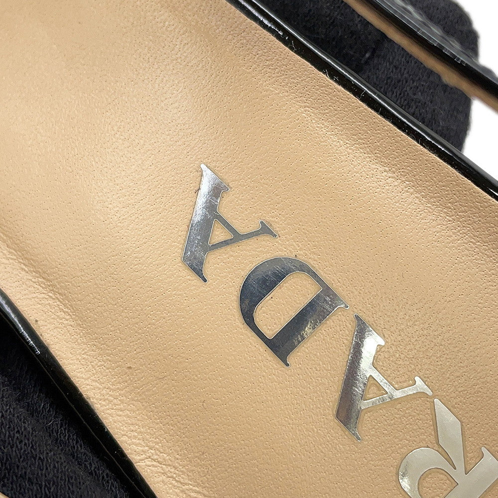 PRADA Slingback Pumps Black1I173N Patent Leather Size 36