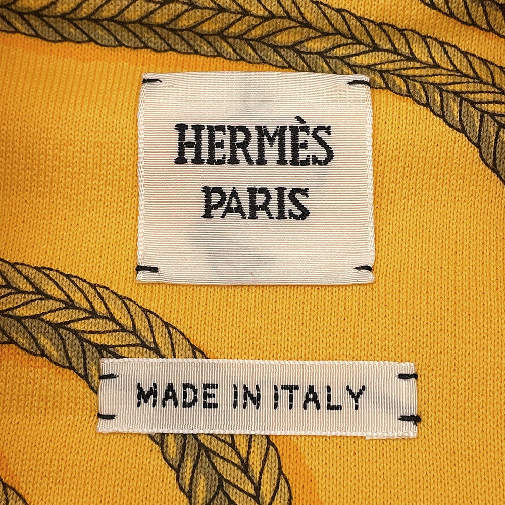 HERMES Parfroy Remix Teddy Blouson Size 34 Jaune・Mimosa Cotton100%