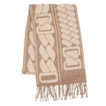 HERMES Cashmere Scarf Clic Se Nue Marron Grasset/Craie Cashmere100%