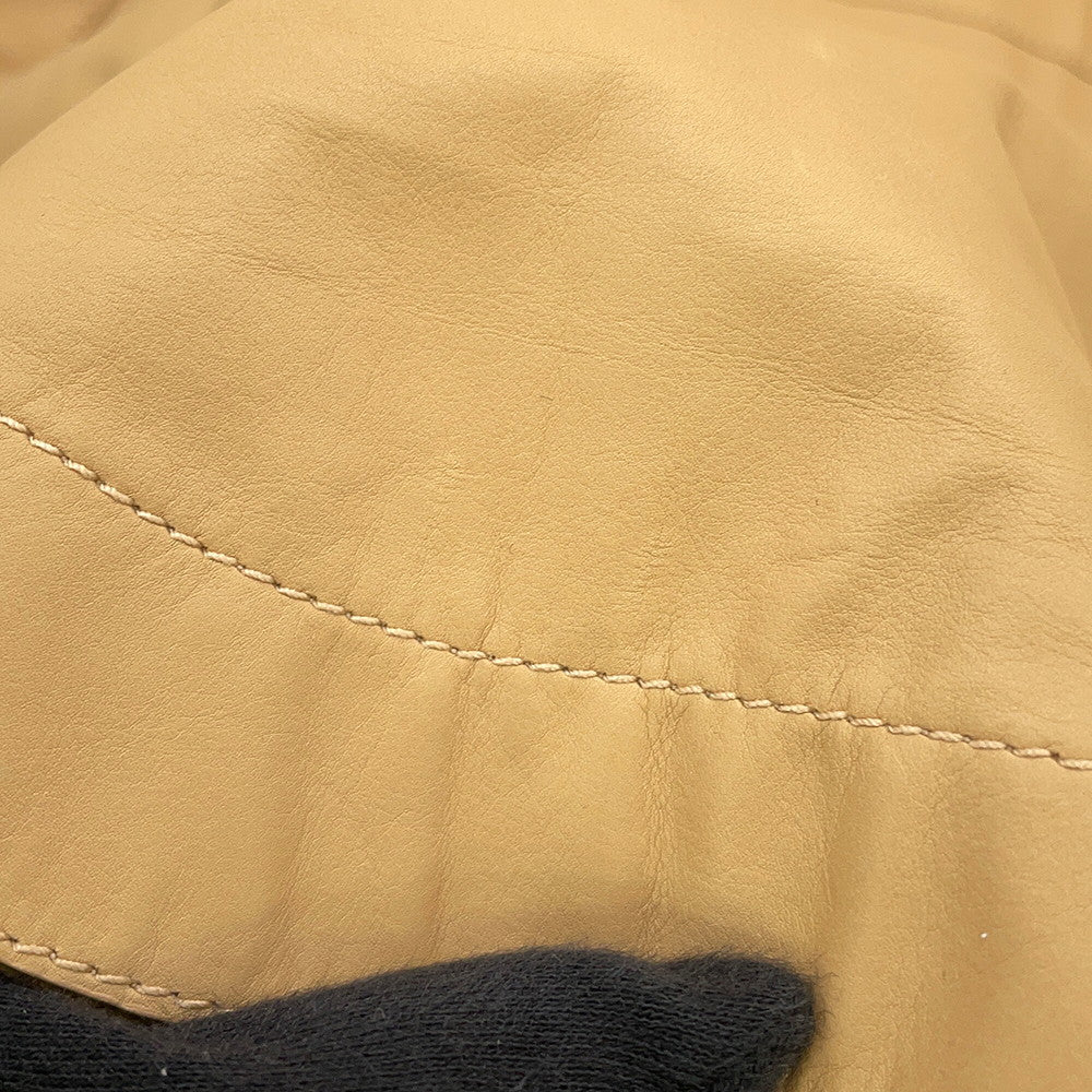 HERMES Leather gilet Size 36 Beige5E1617DA Calf Leather