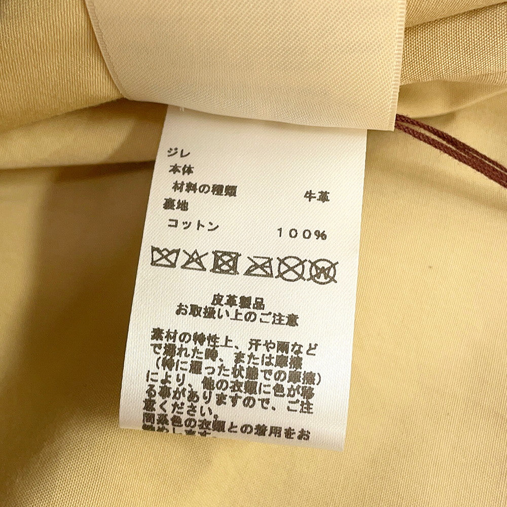 HERMES Leather gilet Size 36 Beige5E1617DA Calf Leather