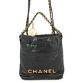 CHANEL CHANEL22 ChainShoulder Bag BlackAS3980 Shiny Calf Leather Size Mini