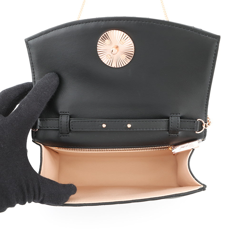 Chopard Happy Mini Chain Shoulder Bag Black Leather