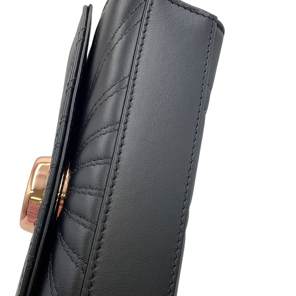 Chopard Happy Mini Chain Shoulder Bag Black Leather
