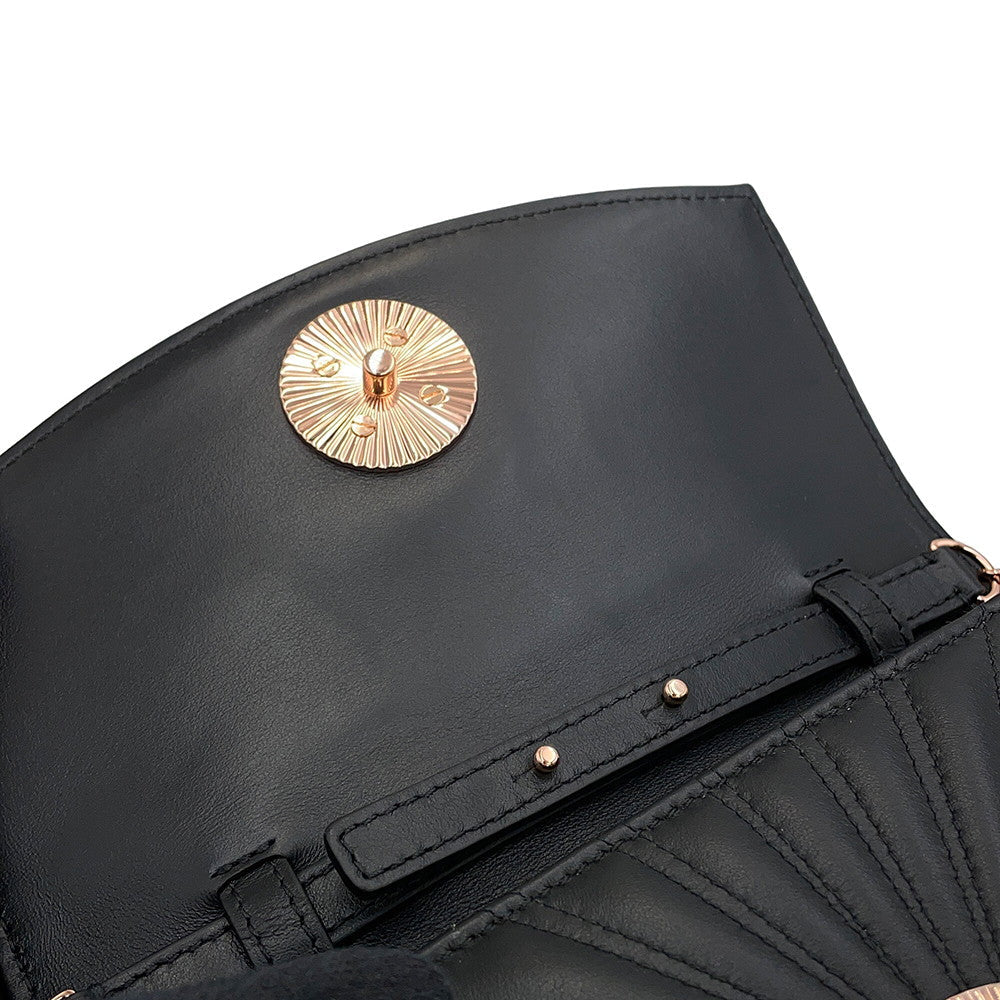 Chopard Happy Mini Chain Shoulder Bag Black Leather