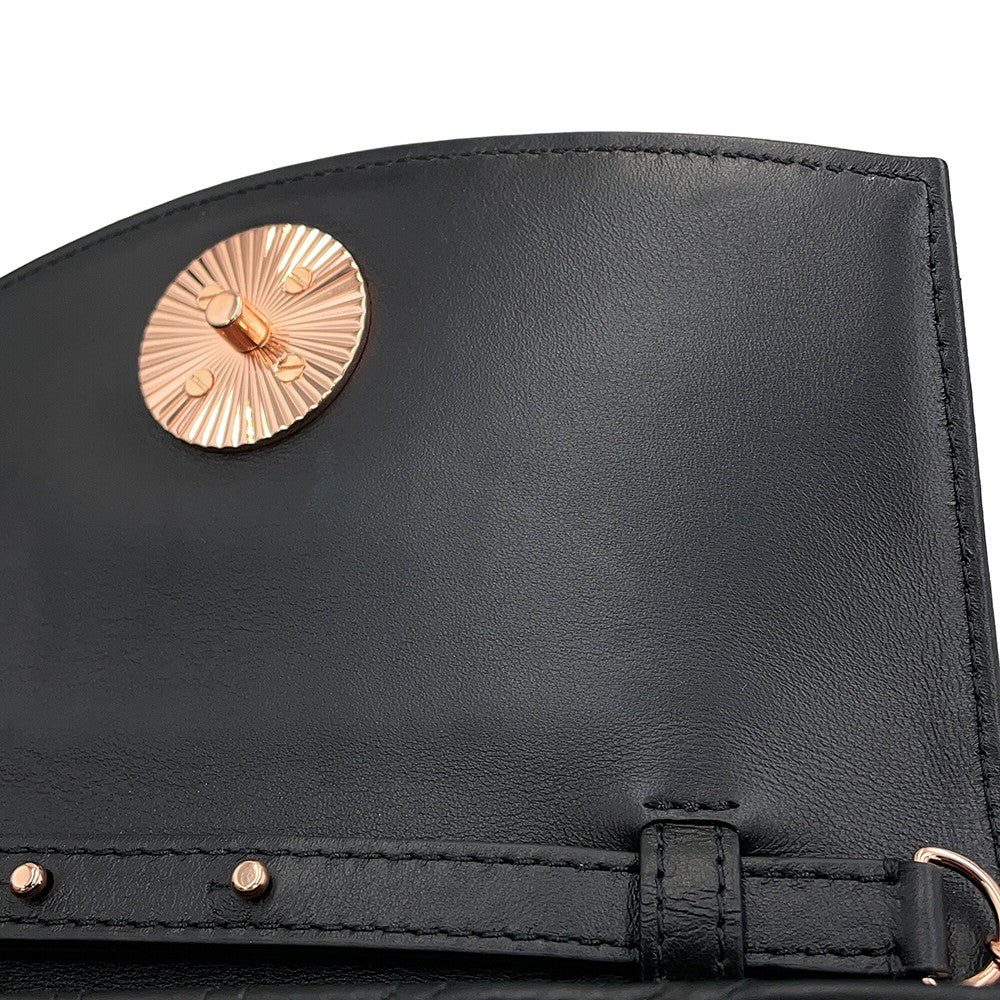 Chopard Happy Mini Chain Shoulder Bag Black Leather