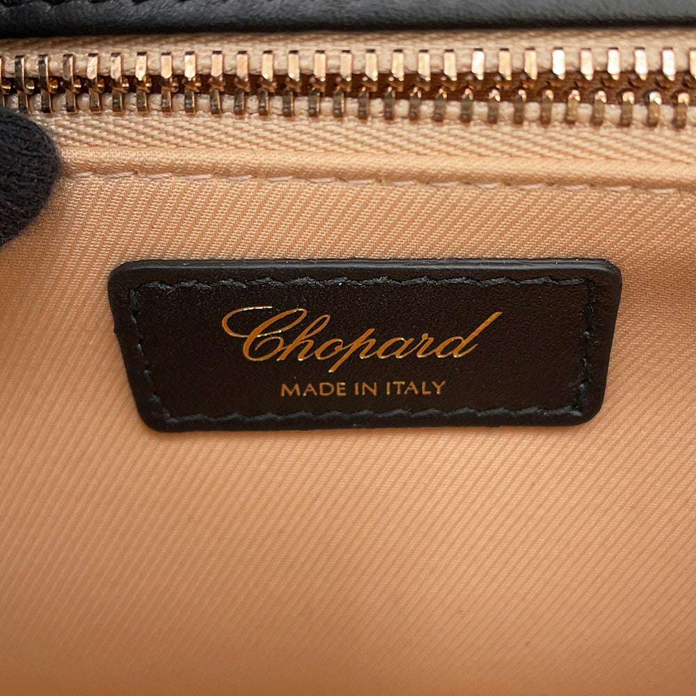 Chopard Happy Mini Chain Shoulder Bag Black Leather