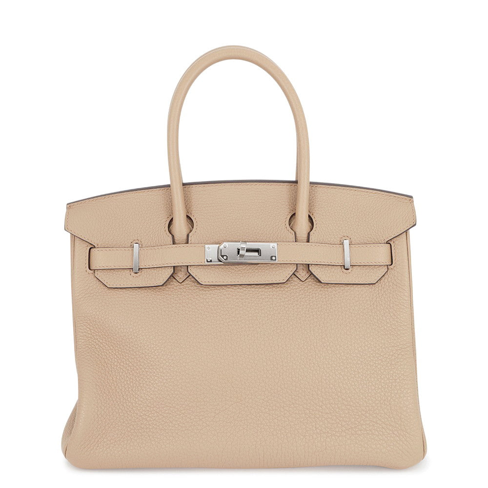HERMES Birkin Beige Marfa Togo Leather Size 30