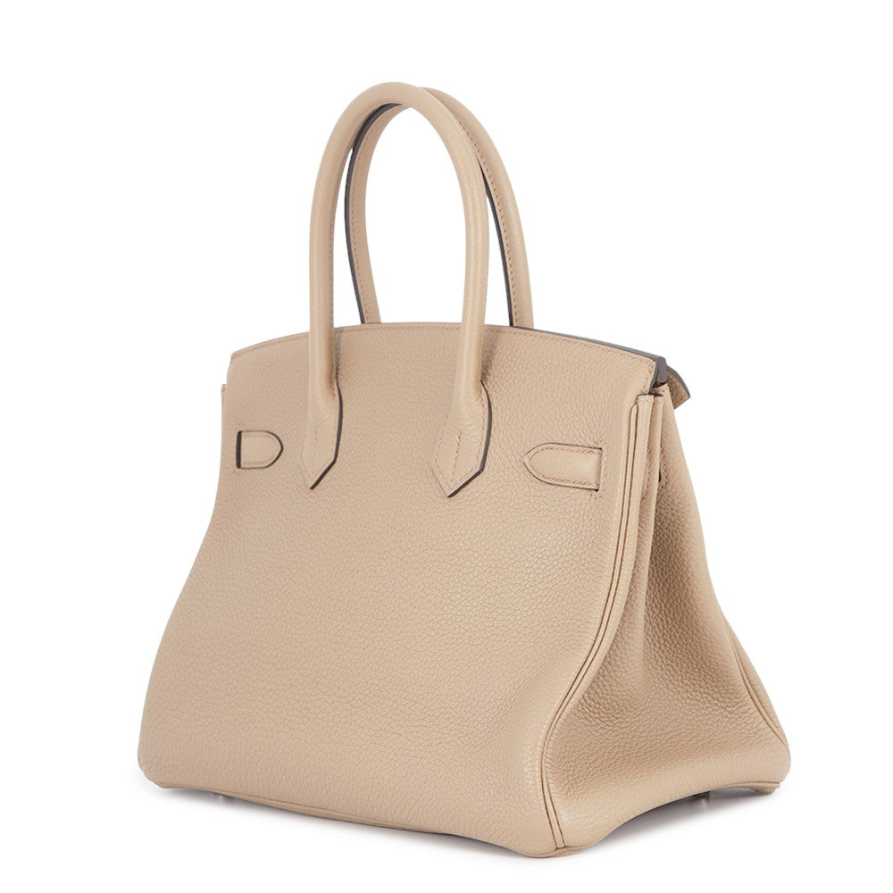 HERMES Birkin Beige Marfa Togo Leather Size 30