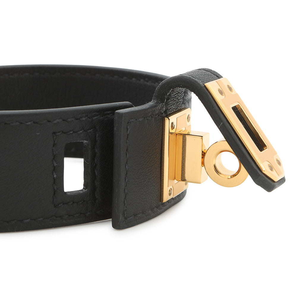 HERMES Kelly Twist Bracelet Small Kelly Twist PM Size T2 BlackH011078CC89 Swift Leather