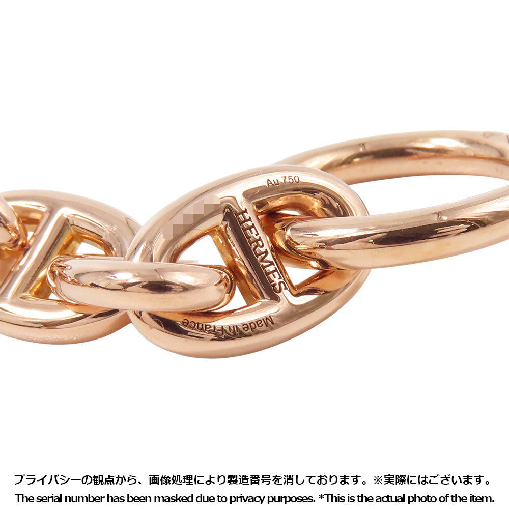 HERMES Chaine d'Ancre Bracelet 19 frames Size PM 18K Pink Gold