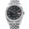 ROLEX Datejust W36mm Stainless Steel K18WG Black concentric Dial116234
