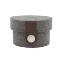 HERMES Sugar box Gray Felt