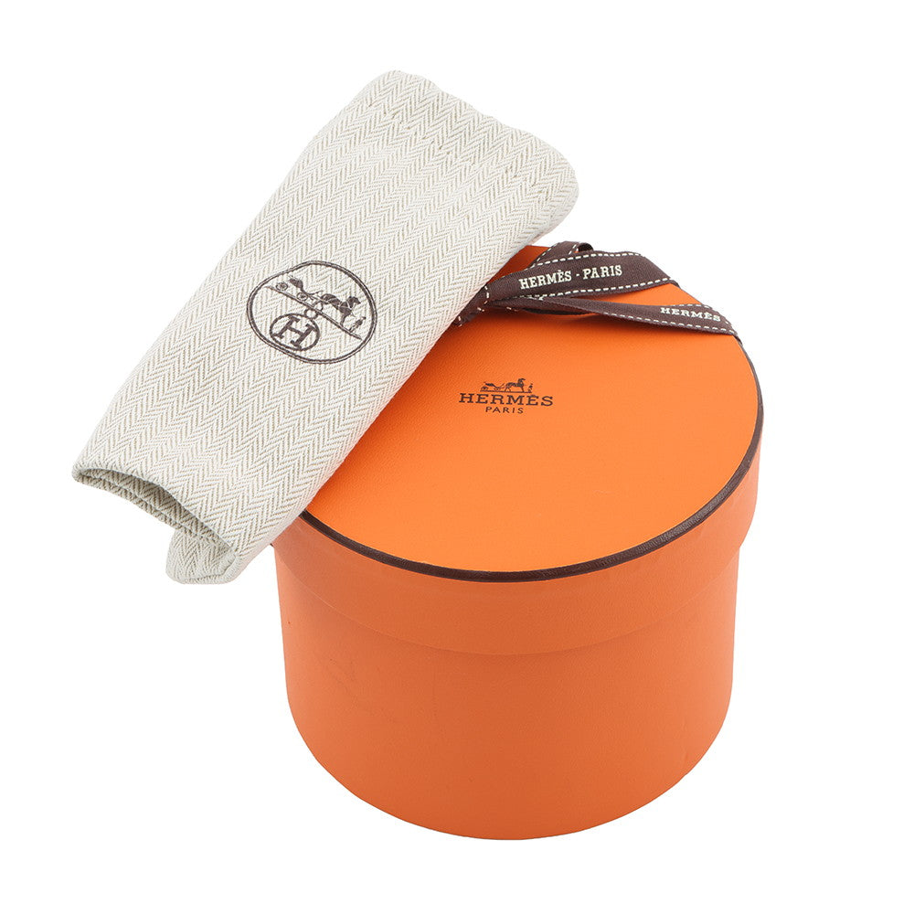 HERMES Sugar box Gray Felt
