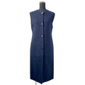 HERMES Long gilet Size 34 Navy Cashmere100%
