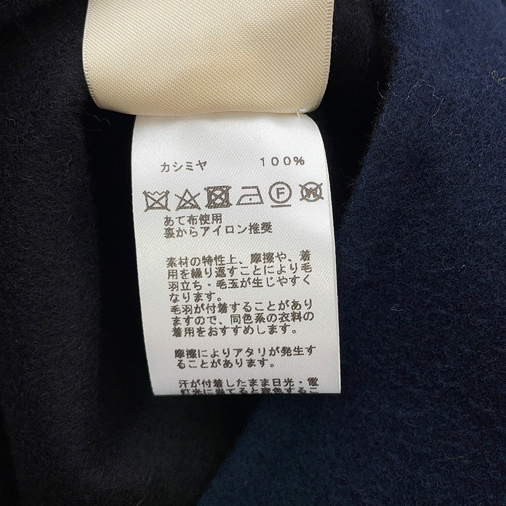 HERMES Long gilet Size 34 Navy Cashmere100%