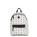MCM Visetos Stark Backpack White/BlackMMKCSVE02WT001 Leather