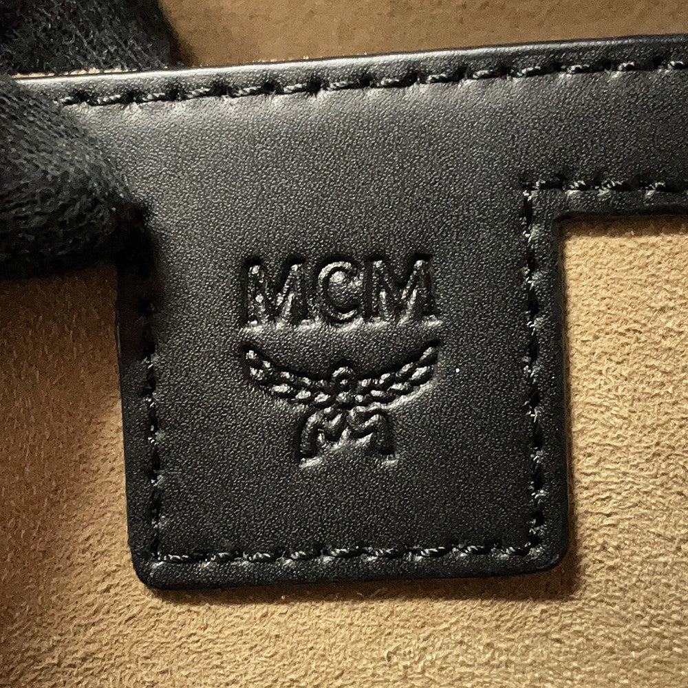 MCM Visetos Stark Backpack White/BlackMMKCSVE02WT001 Leather