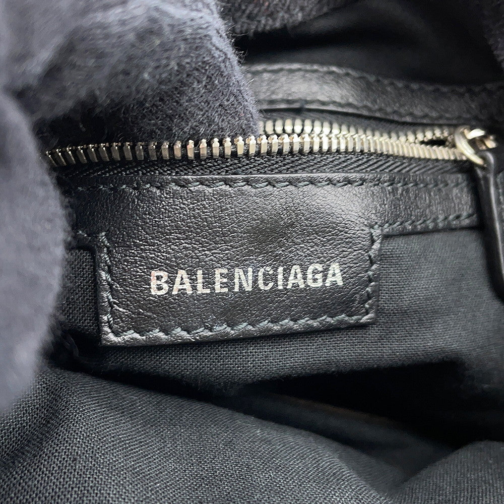 BALENCIAGA Le Cagoule Shoulder Bag Black702431 Denim Size XS