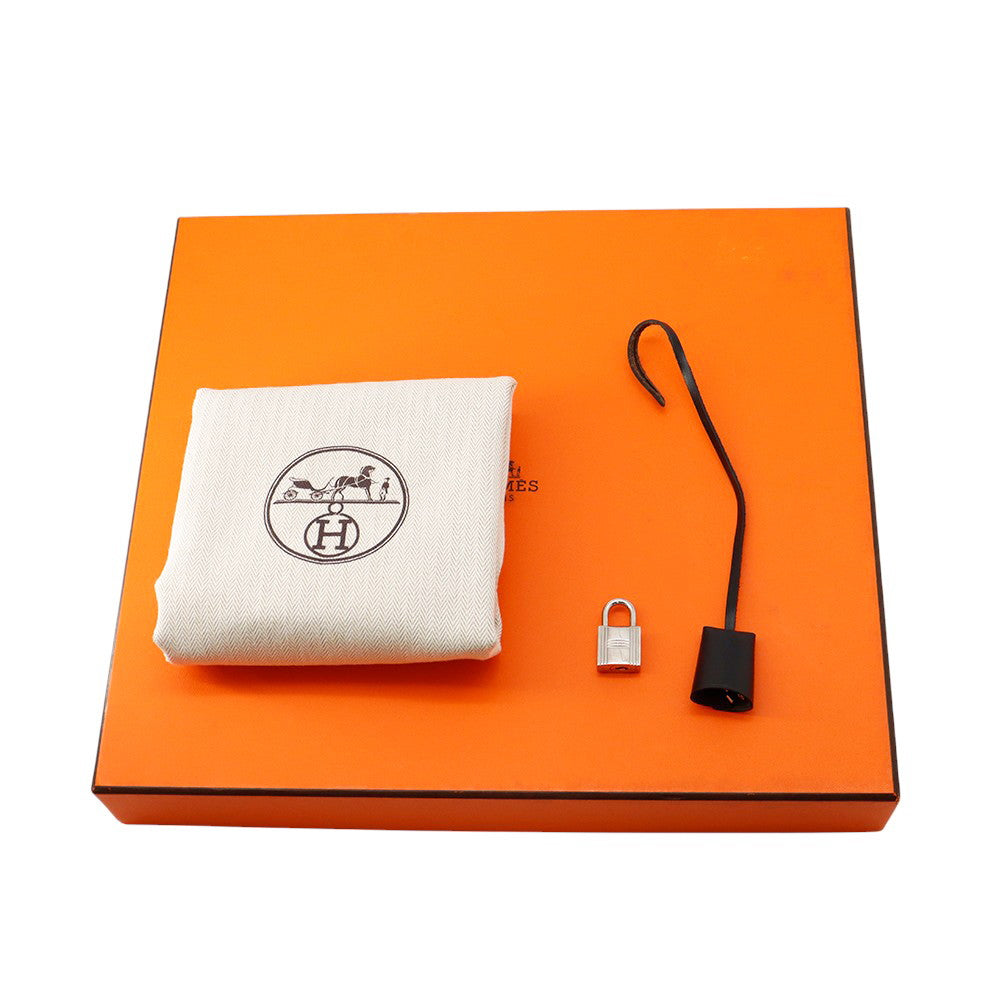HERMES Herbag Zip Pegasus Pop Black/Blue Indigo/Ecru Toile H Vache Hunter Leather Size PM
