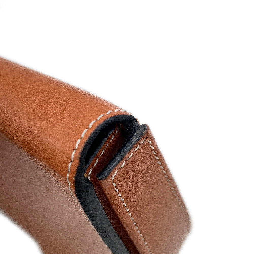 LOEWE Anagram Heel Bag Shoulder Bag Tan Leather