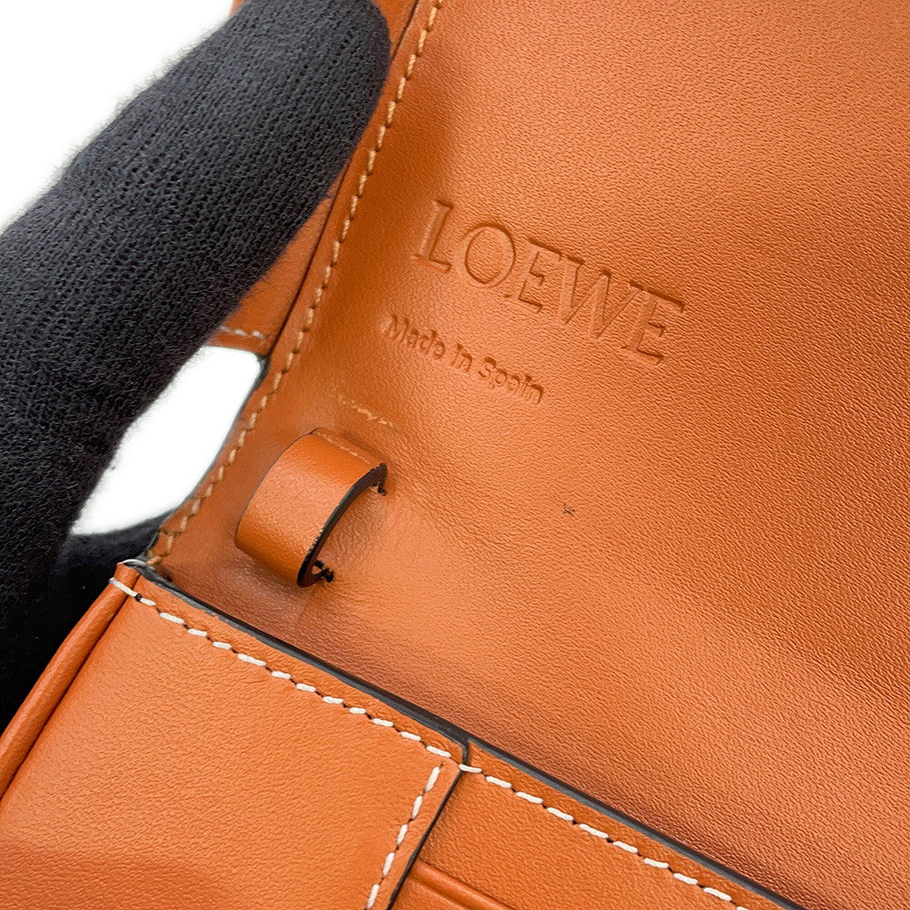 LOEWE Anagram Heel Bag Shoulder Bag Tan Leather