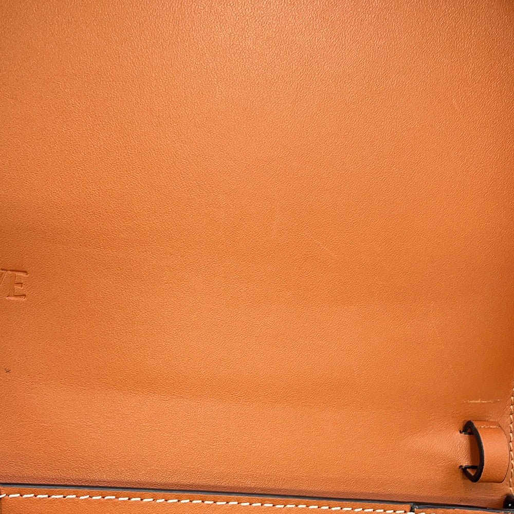 LOEWE Anagram Heel Bag Shoulder Bag Tan Leather