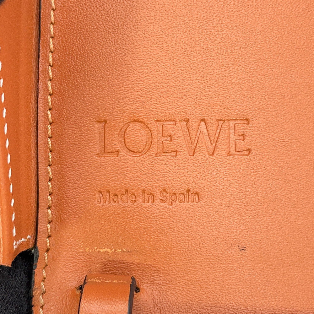 LOEWE Anagram Heel Bag Shoulder Bag Tan Leather