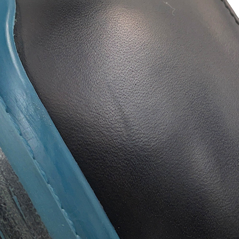 Bottega Veneta Lace-up INTRECCIATO business shoes Black/Blue Leather Size 38