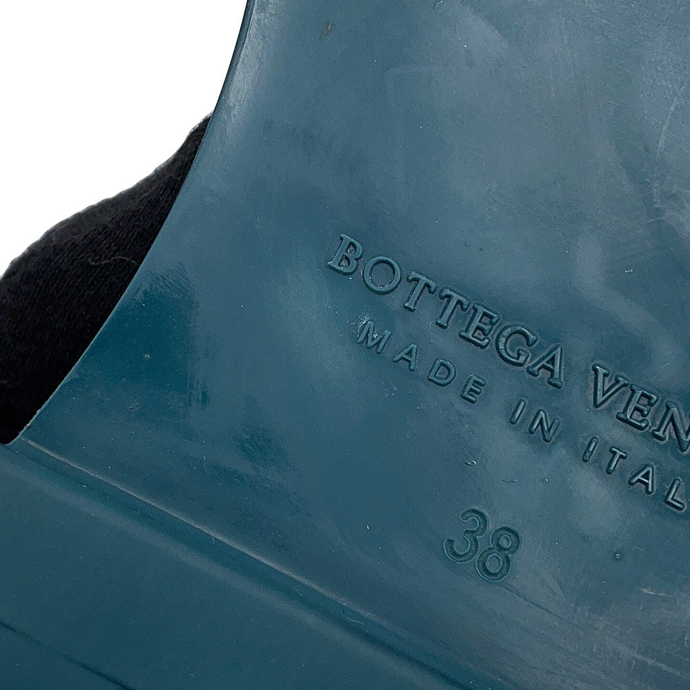 Bottega Veneta Lace-up INTRECCIATO business shoes Black/Blue Leather Size 38