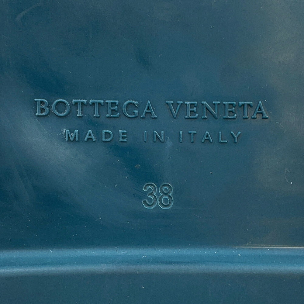 Bottega Veneta Lace-up INTRECCIATO business shoes Black/Blue Leather Size 38