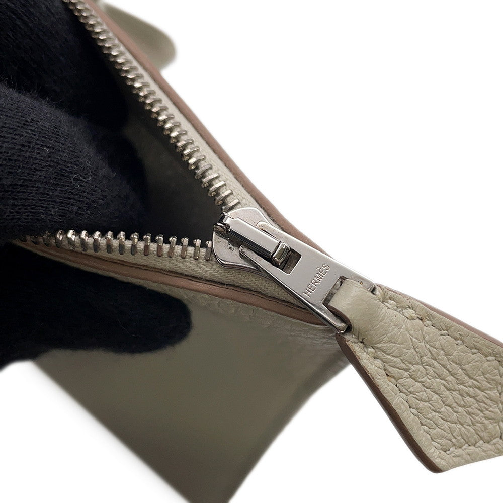 HERMES Caba Cityslide clutchertige Gris Tourterelle Togo Leather Size 24