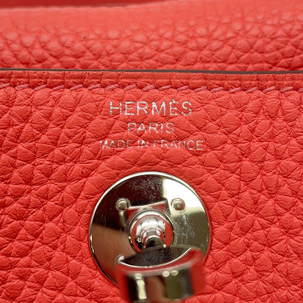 HERMES Lindy Rose texas Taurillon Clemence Size Mini