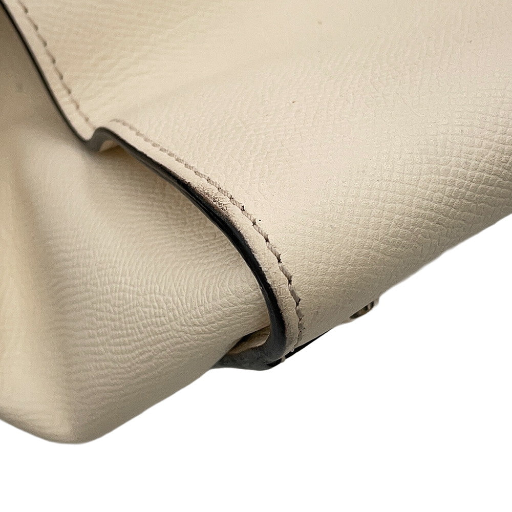 Valextra Valextra B Cube Shoulder Bag Ivory Leather
