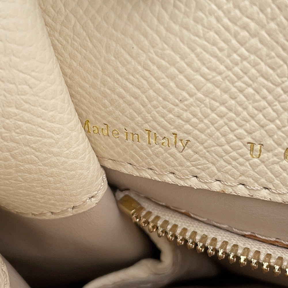 Valextra Valextra B Cube Shoulder Bag Ivory Leather