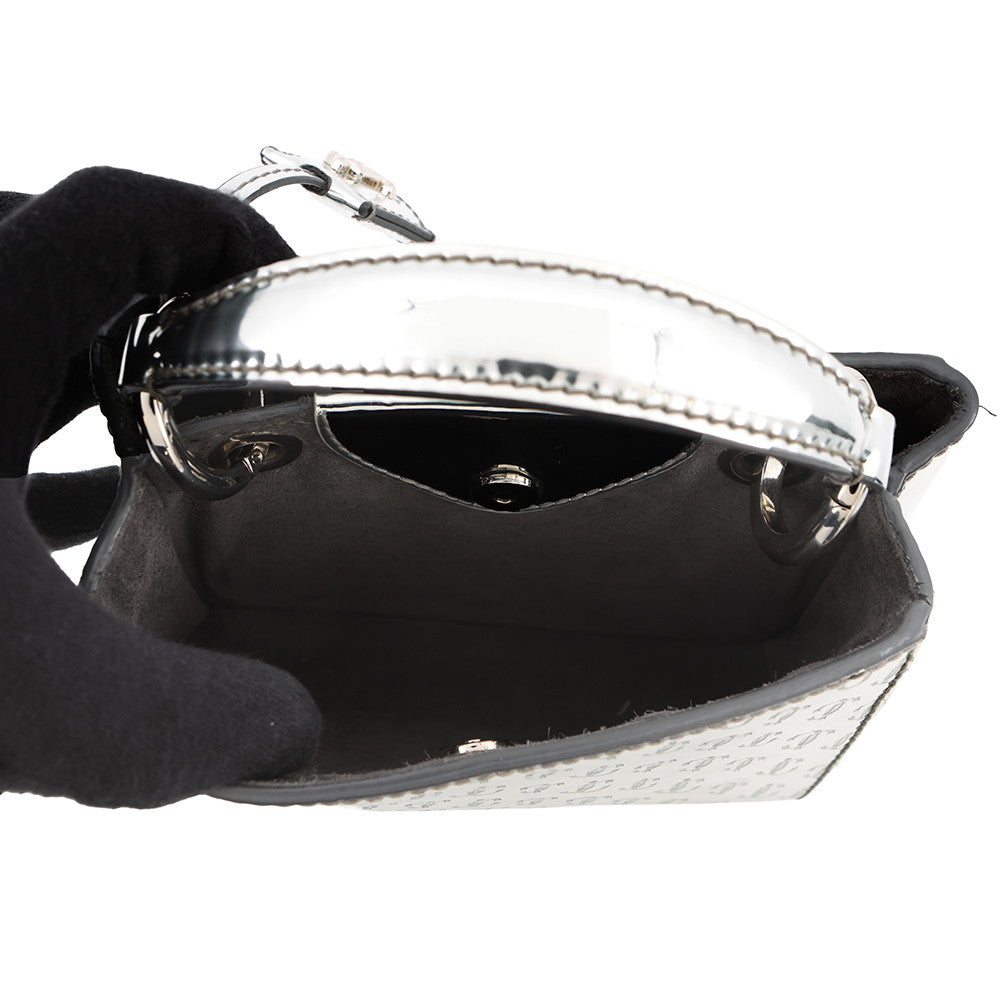 JIMMY CHOO Varenne 2-way tote Silver Patent Leather Size Mini