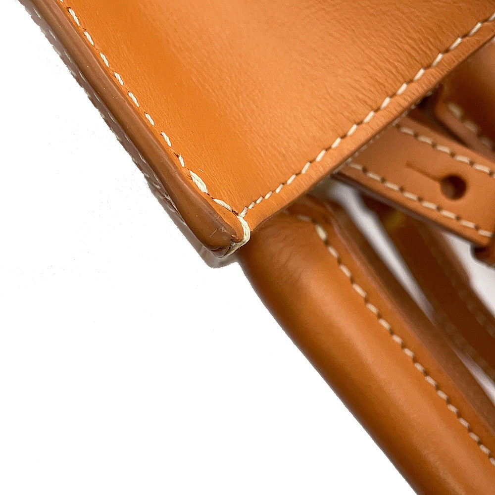 CELINE Vertical Cabas 2-way Tote Natural/Tan193302 Canvas Leather Size Mini