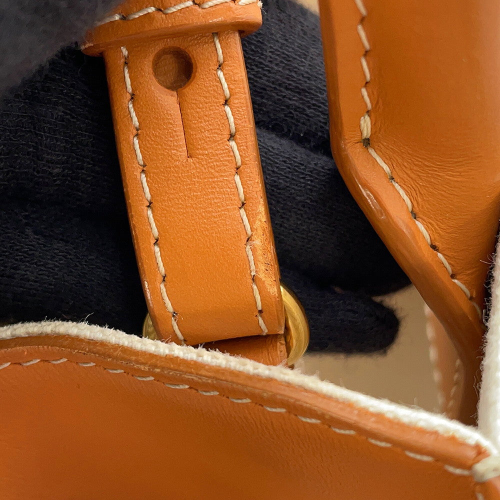 CELINE Vertical Cabas 2-way Tote Natural/Tan193302 Canvas Leather Size Mini
