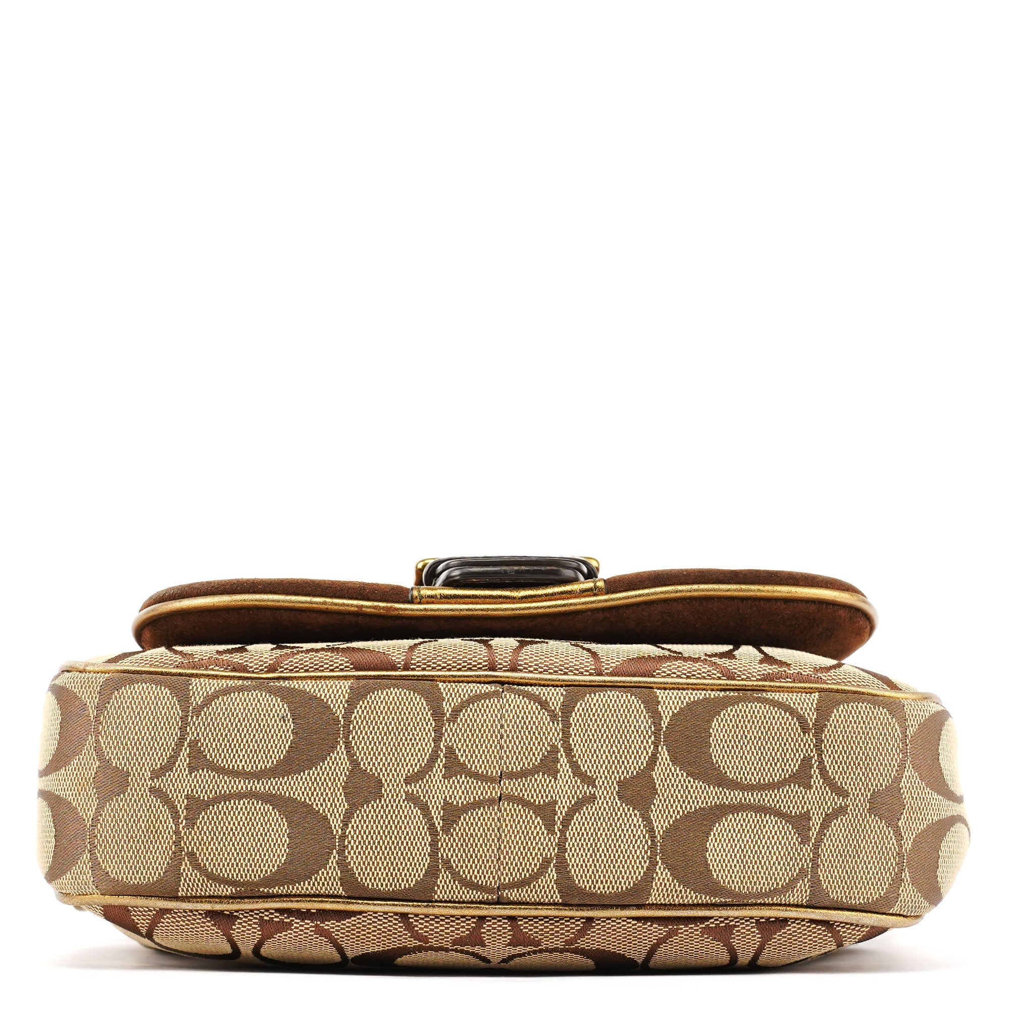 1495 Beige Brown Signature Legacy Shoulder Bag