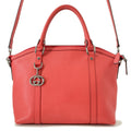 GUCCI 2way Tote Bag Red/Brown341503 Leather