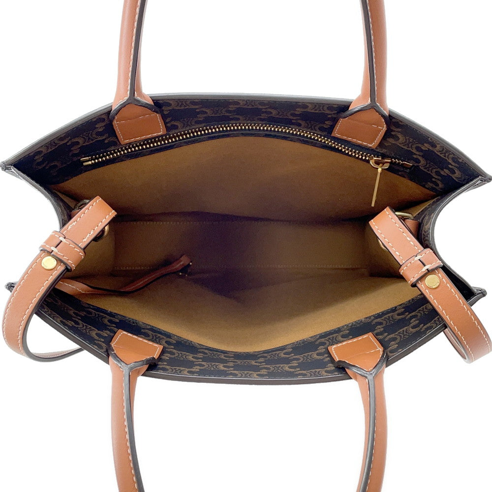 CELINE Vertical hippopotamus Tan191542 PVC Leather Size Small