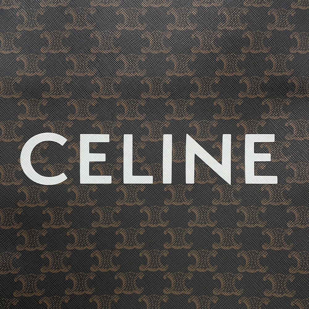 CELINE Vertical hippopotamus Tan191542 PVC Leather Size Small