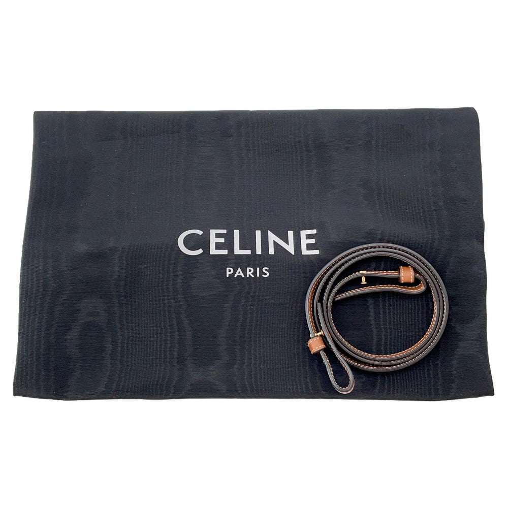 CELINE Vertical hippopotamus Tan191542 PVC Leather Size Small