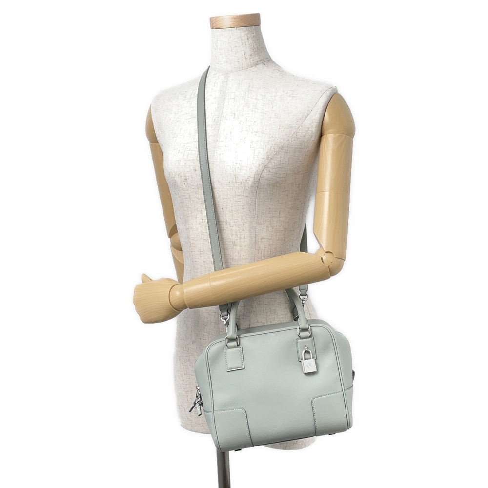 LOEWE Amazona Square 2-way Bag Light GreenA039N10X03 Calf Leather Size 19